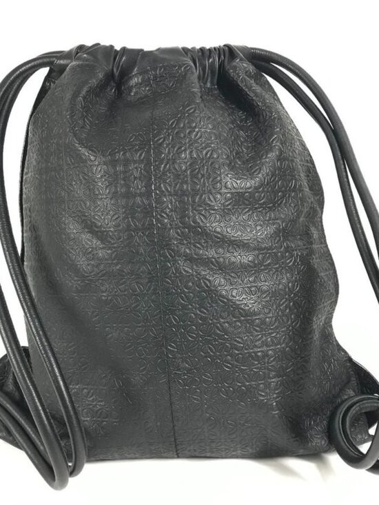 Loewe Backpack Anagram Yago All Over Pattern Leather Black